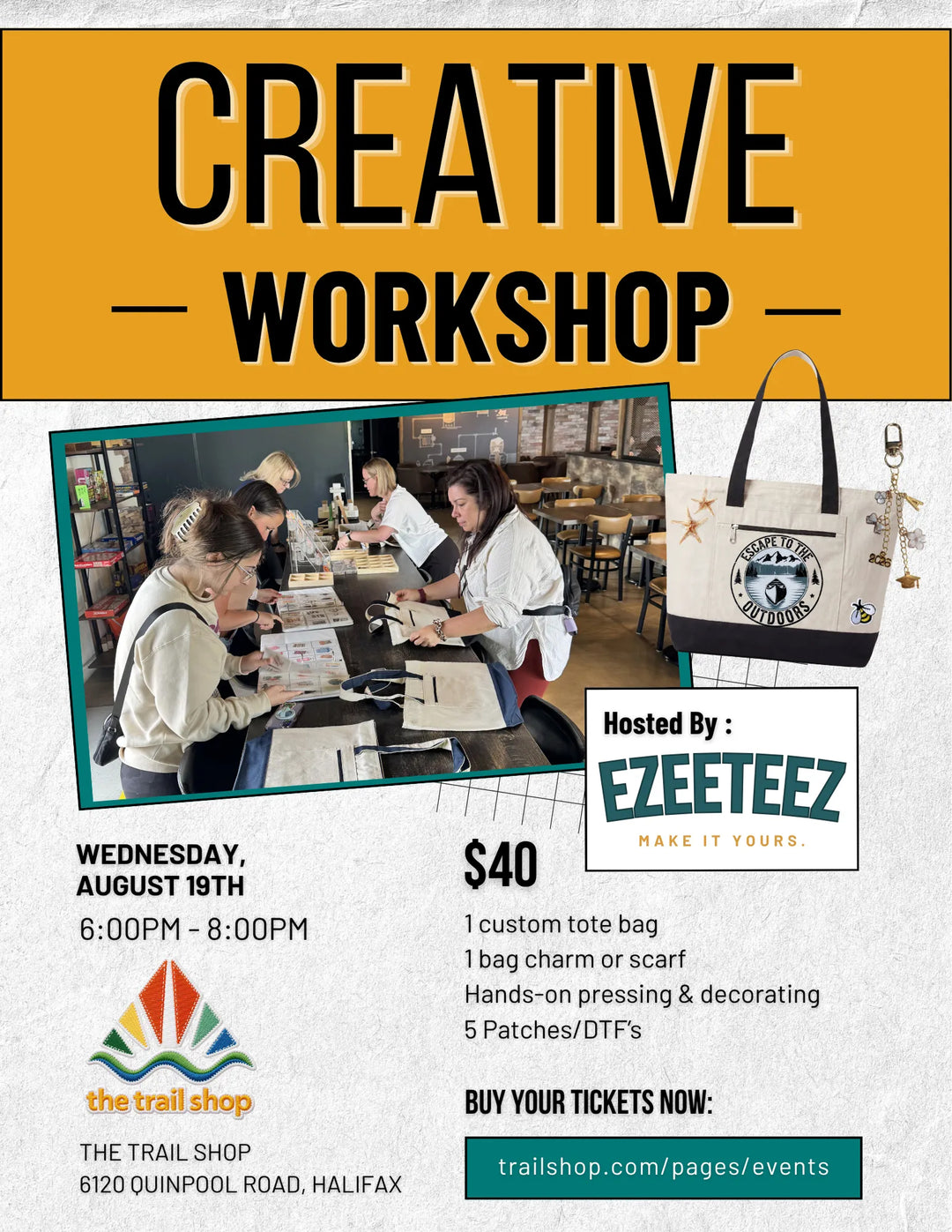 EzeeTeez Creative Workshop Event Ticket