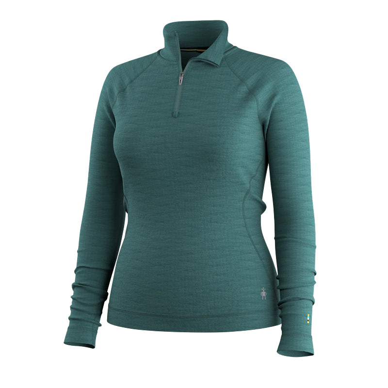 Smartwool Couche de base thermique classique en mérinos pour femme avec fermeture éclair 1/4 en boîte