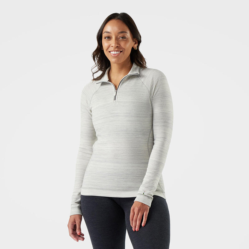 Smartwool Couche de base thermique classique en mérinos pour femme avec fermeture éclair 1/4 en boîte