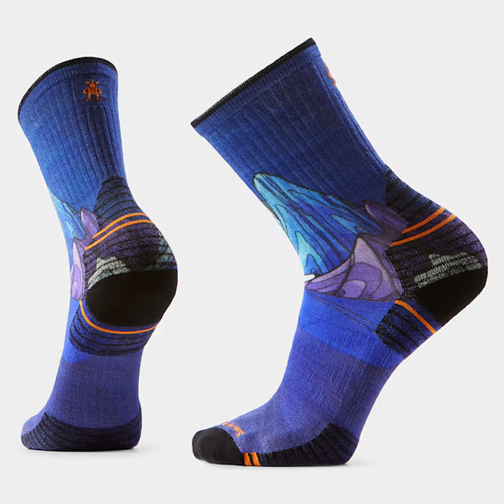 Smartwool Men's Hike Targeted Cushion Mountain Myth Print Crew Socks