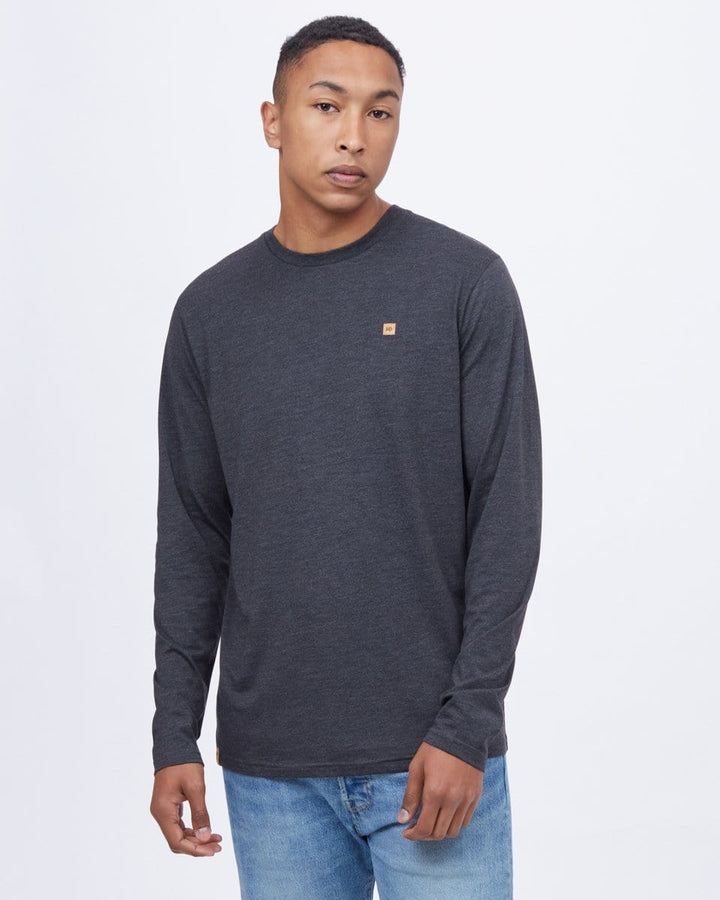 Men's TreeBlend Classic Longsleeve - Black Front View