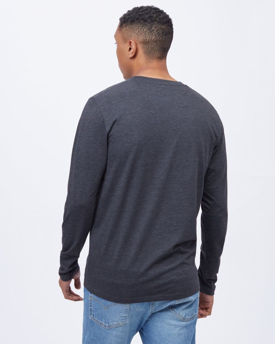 Men's TreeBlend Classic Longsleeve - Black Back View