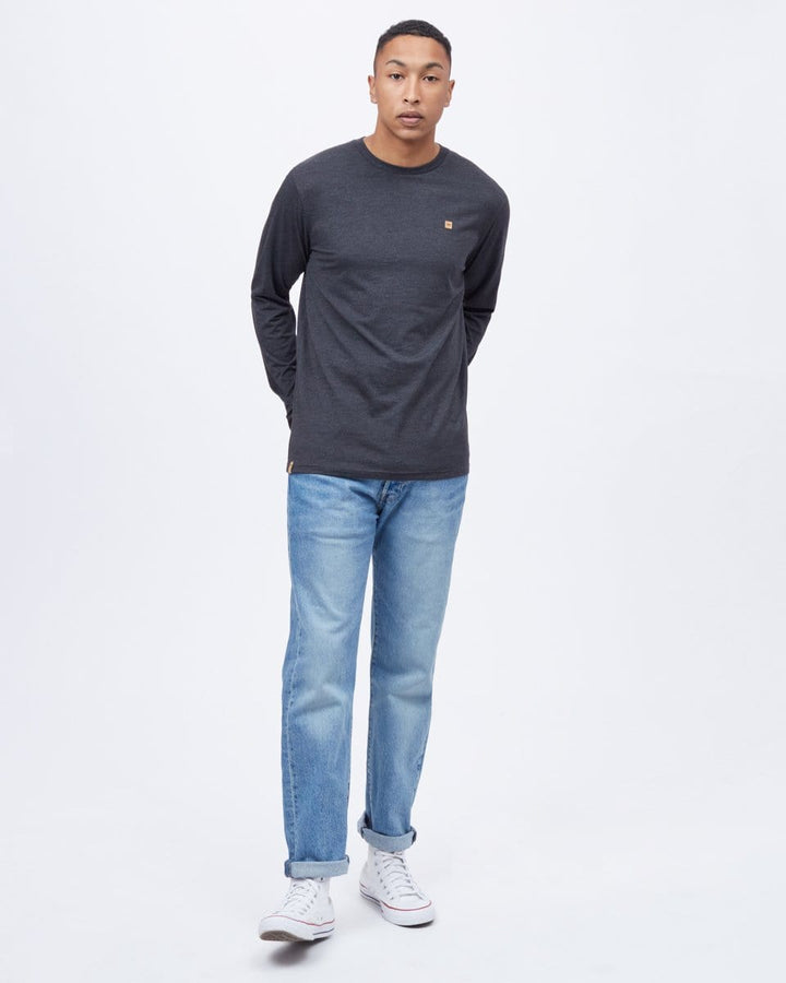 Men's TreeBlend Classic Longsleeve - Black Full Front View