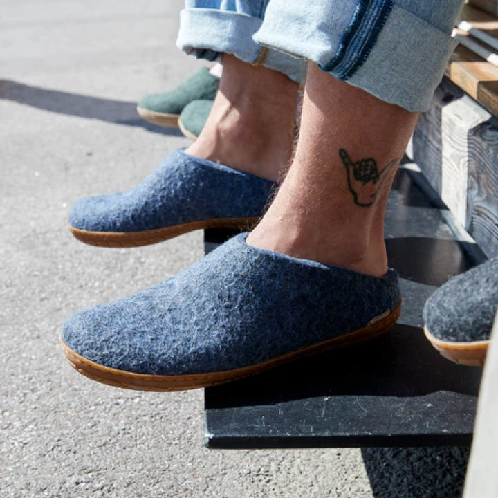 Glerups Slip-On - Honey Rubber - Denim