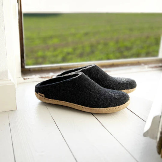 Glerups Slip-On - Leather - Charcoal