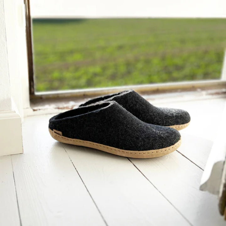 Glerups Slip-On - Leather - Charcoal