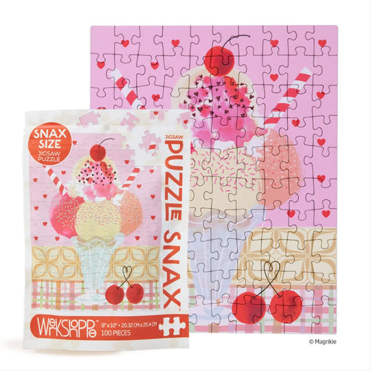 Werk Shoppe Cherry Sundae 100 Piece Puzzle Snax
