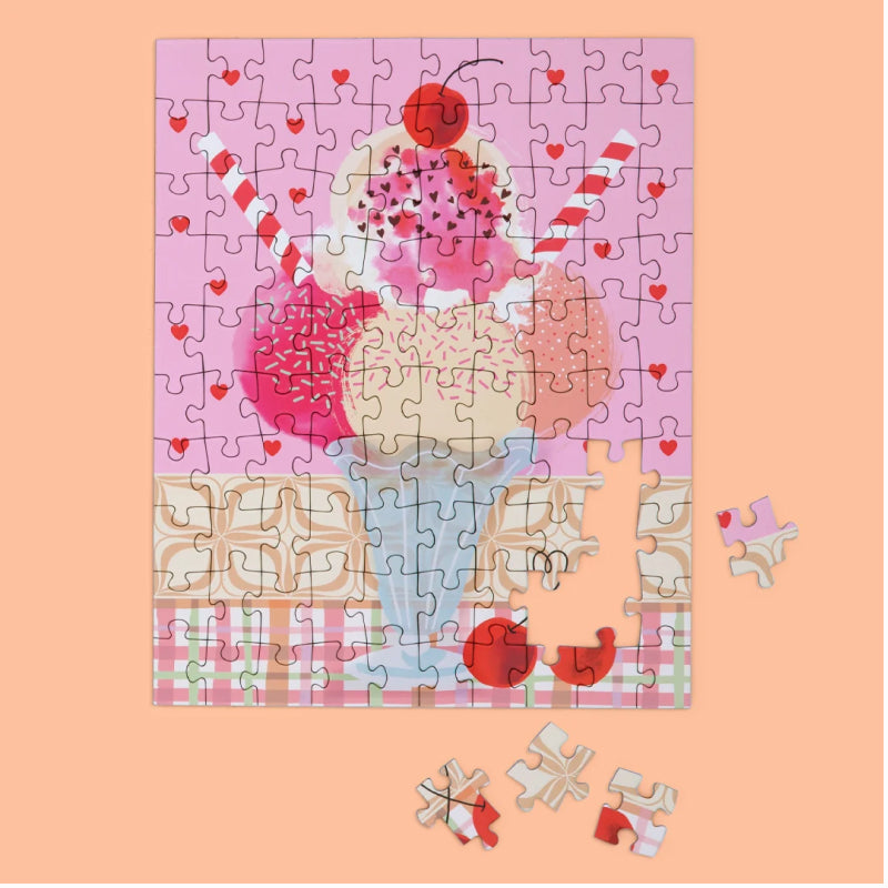 Werk Shoppe Cherry Sundae 100 Piece Puzzle Snax