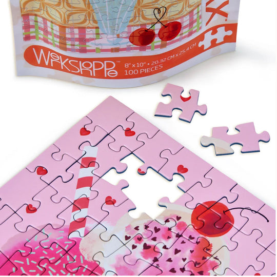 Werk Shoppe Cherry Sundae 100 Piece Puzzle Snax