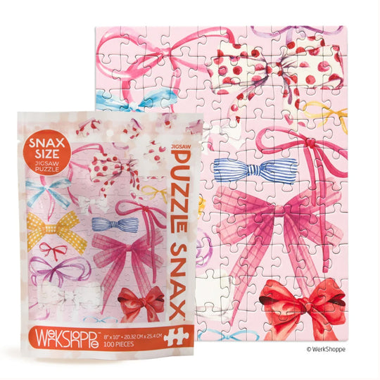 Werk Shoppe Ribbons &amp; Bows 100 Piece Puzzle Snax
