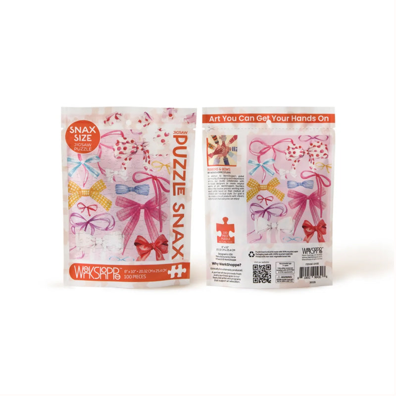 Werk Shoppe Ribbons &amp; Bows 100 Piece Puzzle Snax