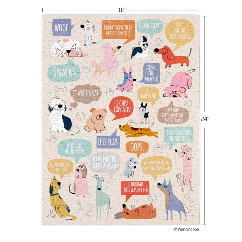 Werk Shoppe If Dogs Could Talk 500 Piece Puzzle