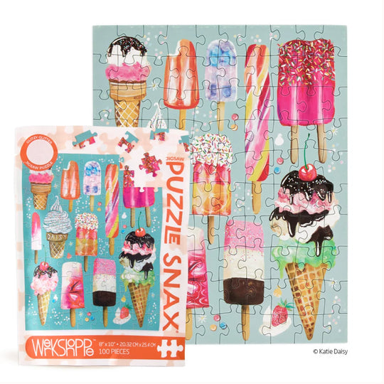Werk Shoppe Ice Cream &amp; Pops 100 Piece Puzzle Snax