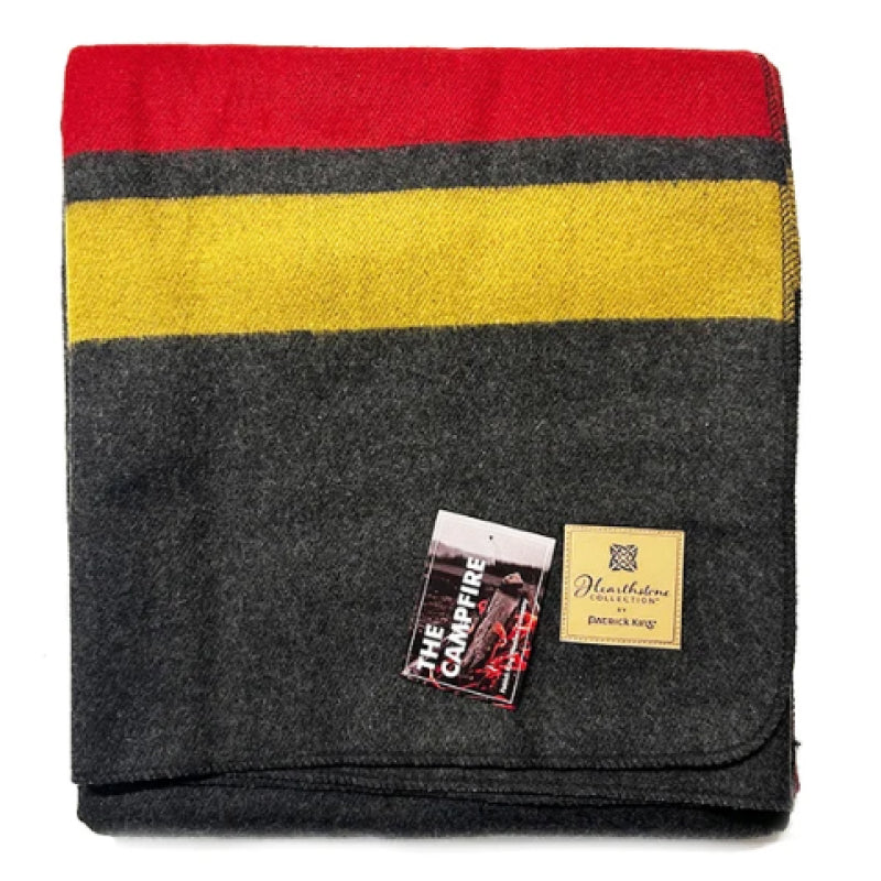 Patrick King Woollen Company - Campfire Heavy Wool Striped Blanket