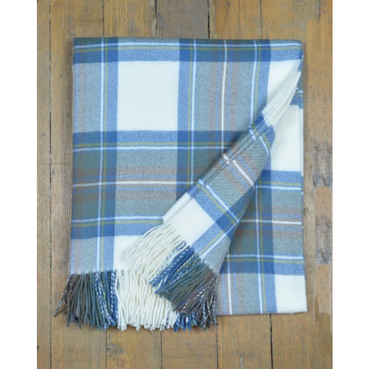 Patrick King Woollen Company - Stewart Muted Blue Deluxe Wool Knee Blanket