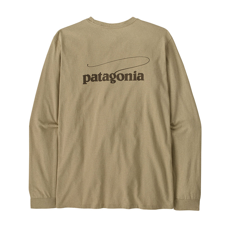 Patagonia Men's Long Sleeve Casting Logo Responsibili-Tee