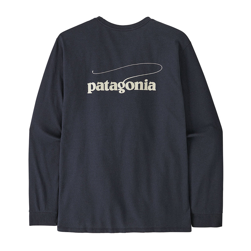 Patagonia Men's Long Sleeve Casting Logo Responsibili-Tee
