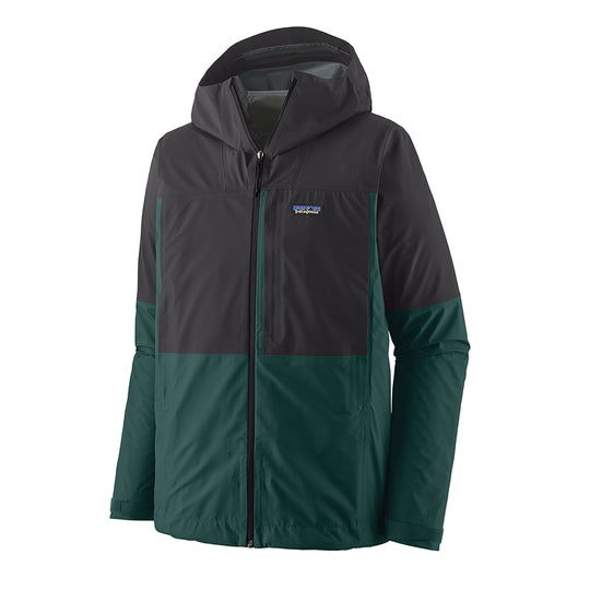 Green and black jacket with a brand logo on a white background