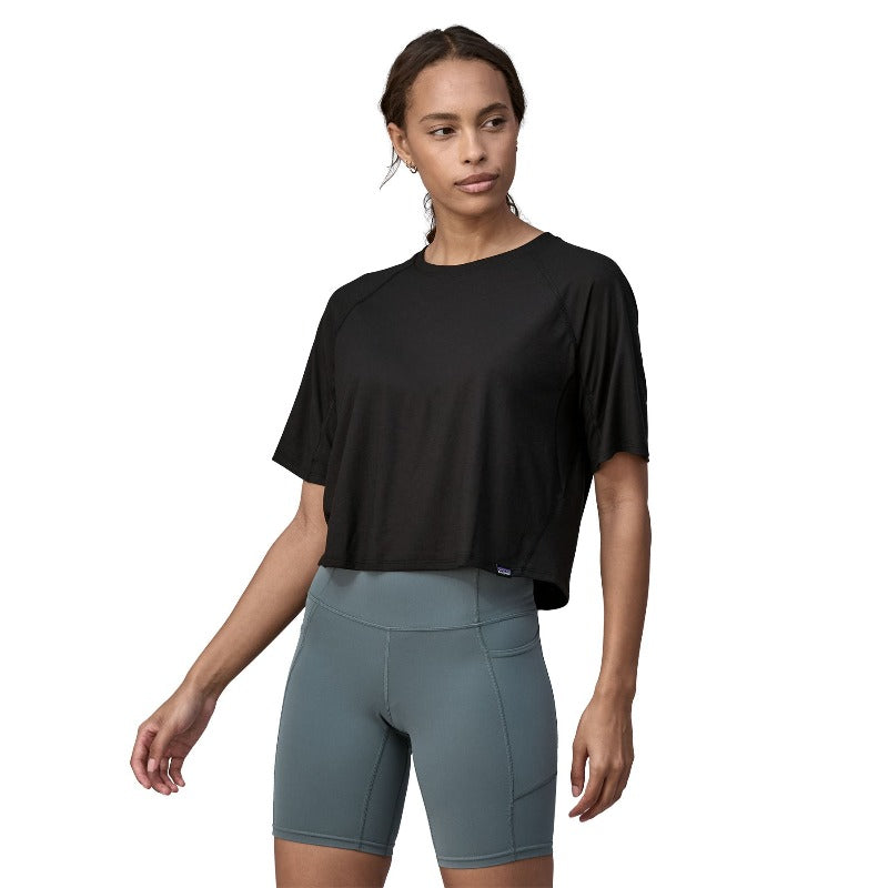 Patagonia Short Sleeve Cap Cool Trail Cropped Shirt Women's