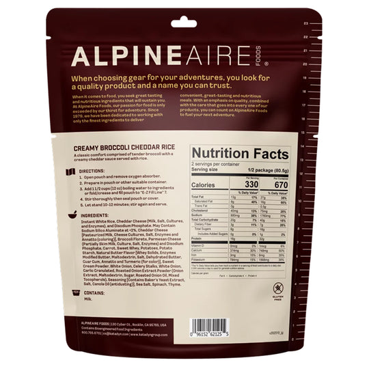 Alpine Aire Creamy Broccoli Cheddar Rice