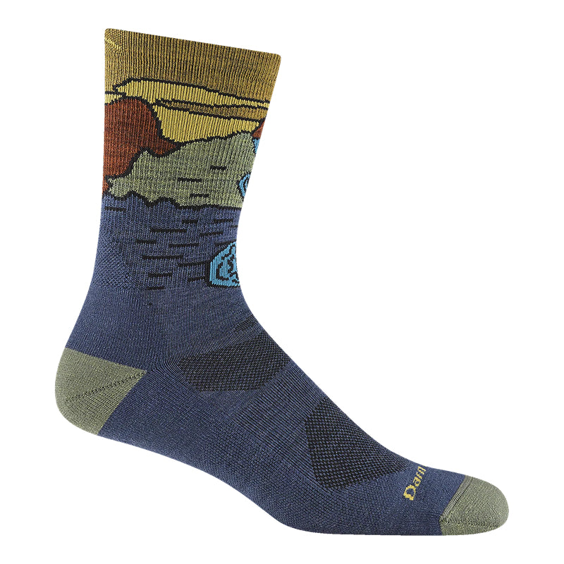Darn Tough Men's Chasing Waterfalls Micro Crew Lightweight Hiking Sock