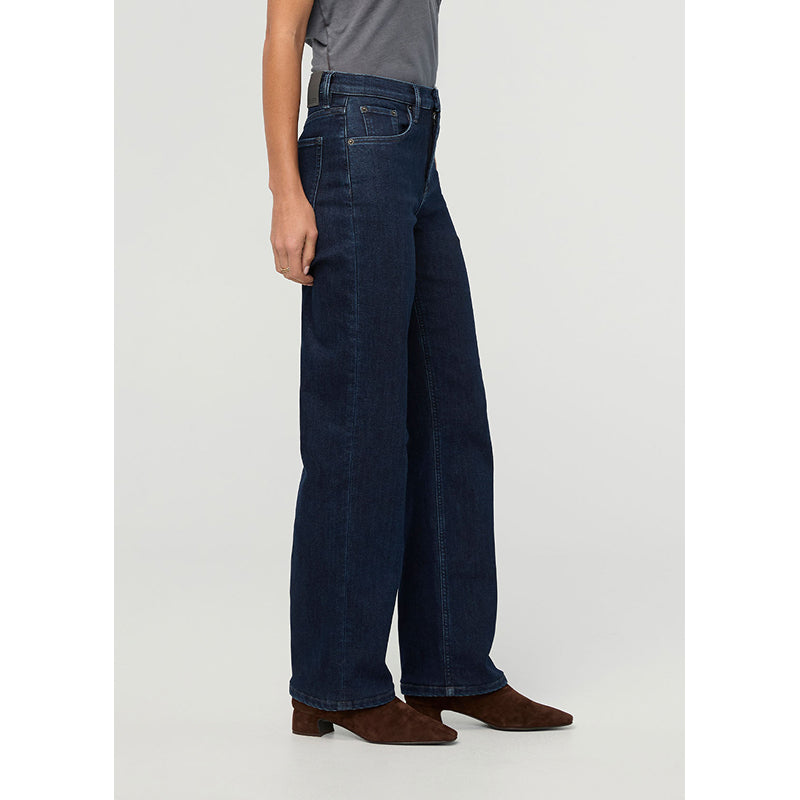 DUER Tech Fleece Denim High Rise Straight - Galaxy Rinse