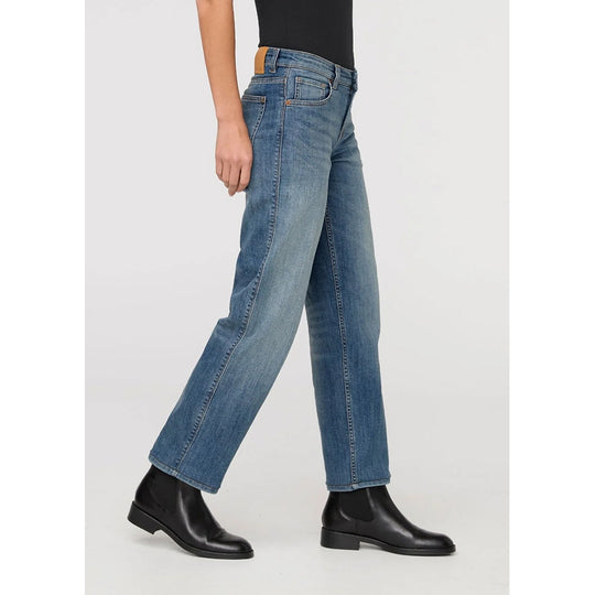 DUER Performance Denim Mid Rise Straight - Blue Ash