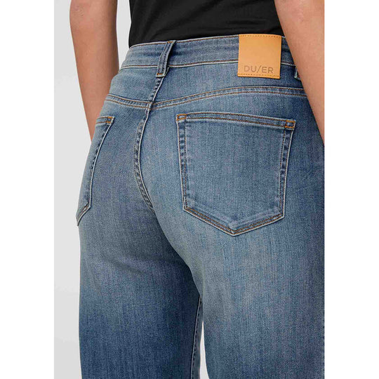DUER Performance Denim Mid Rise Straight - Blue Ash