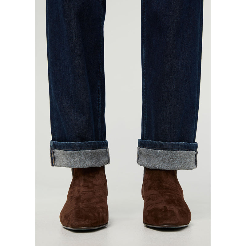 DUER Tech Fleece Denim High Rise Straight - Galaxy Rinse