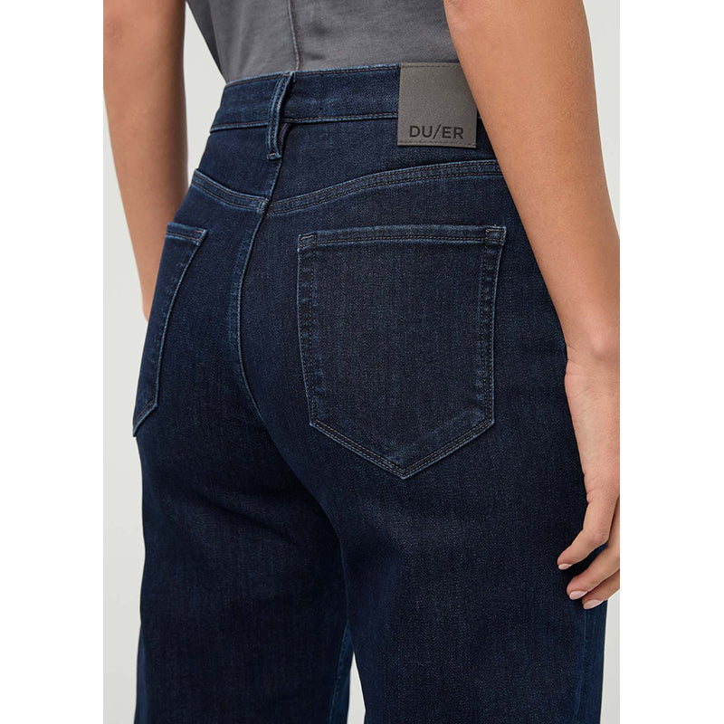 DUER Tech Fleece Denim High Rise Straight - Galaxy Rinse