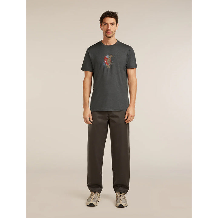 Ice Breaker Men Merino 150 Tech Lite Short Sleeve Tee Bear Catch