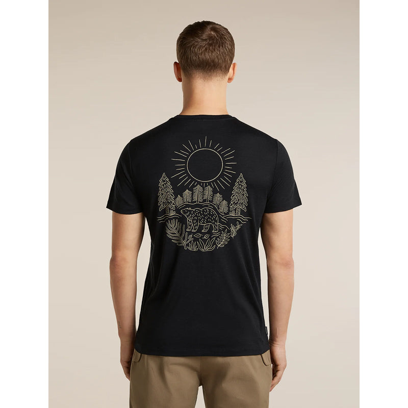 T-shirt à manches courtes Icebreaker Merino 150 Tech Lite pour homme Forest Footsteps