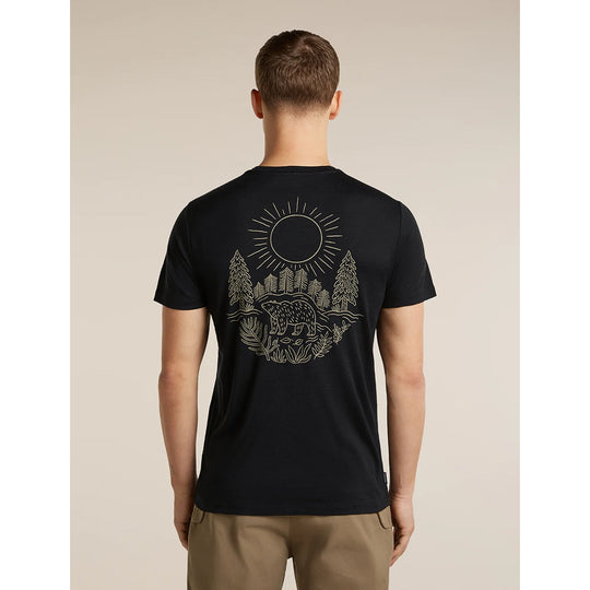T-shirt à manches courtes Icebreaker Merino 150 Tech Lite pour homme Forest Footsteps