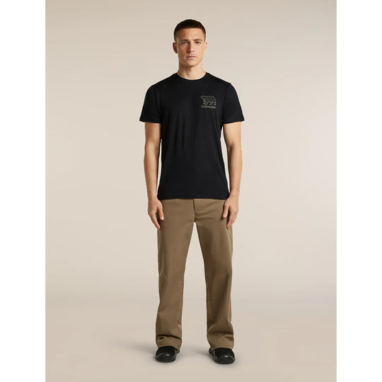 T-shirt à manches courtes Icebreaker Merino 150 Tech Lite pour homme Forest Footsteps