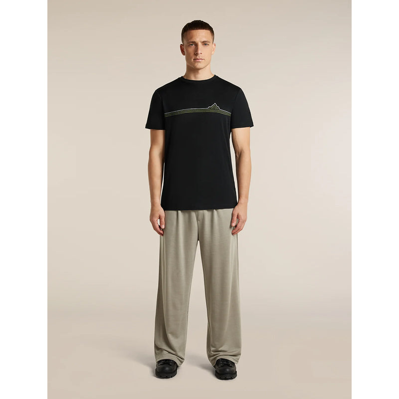 T-shirt Homme Mérinos 150 Tech Lite Manches Courtes Icebreaker Rayures Rangées