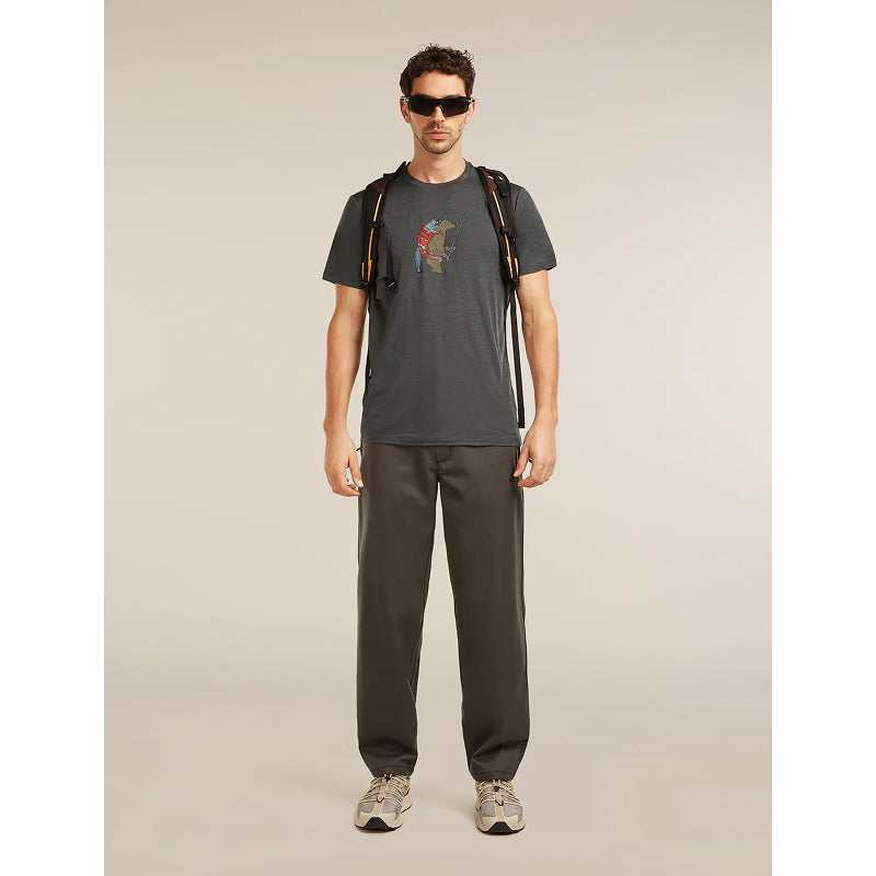 Ice Breaker Men Merino 150 Tech Lite Short Sleeve Tee Bear Catch