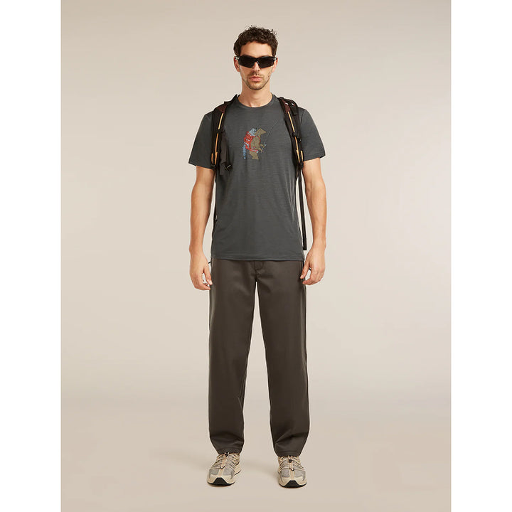 Ice Breaker Men Merino 150 Tech Lite Short Sleeve Tee Bear Catch