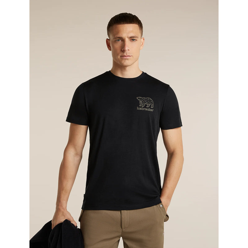 T-shirt à manches courtes Icebreaker Merino 150 Tech Lite pour homme Forest Footsteps