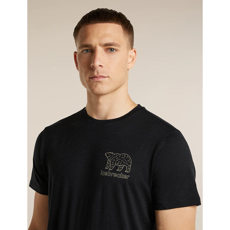 T-shirt à manches courtes Icebreaker Merino 150 Tech Lite pour homme Forest Footsteps