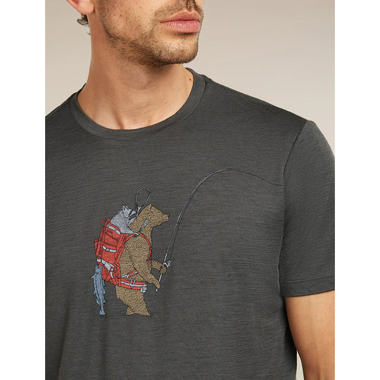 Ice Breaker Tee shirt Homme Mérinos 150 Tech Lite Manches Courtes Bear Catch