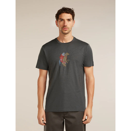 Ice Breaker Tee shirt Homme Mérinos 150 Tech Lite Manches Courtes Bear Catch