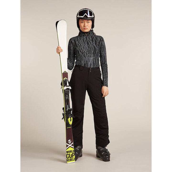 Icebreaker Women's Merino 260 Tech Vertex Long Sleeve Half Zip Thermal Top Delta Lines