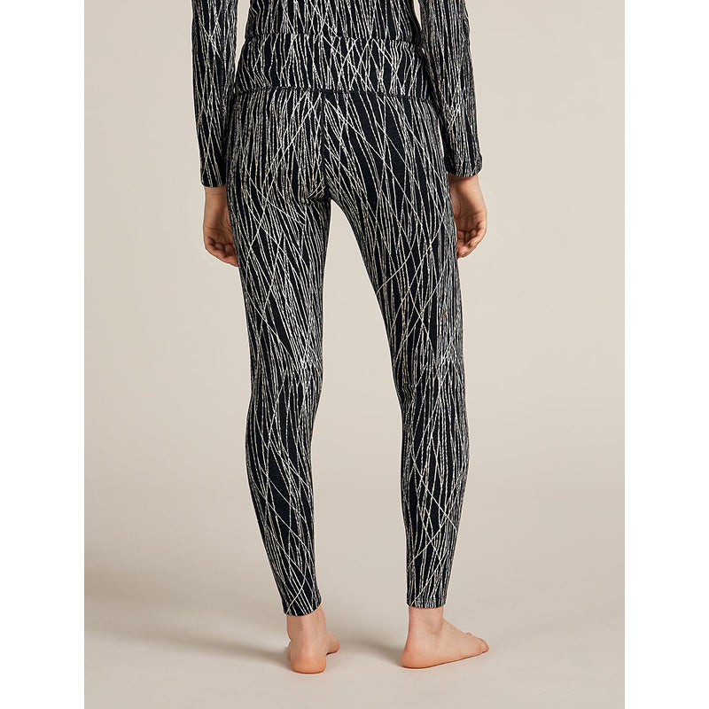 Icebreaker Women's Merino 260 Tech Vertex High Rise Thermal Leggings Delta Lines