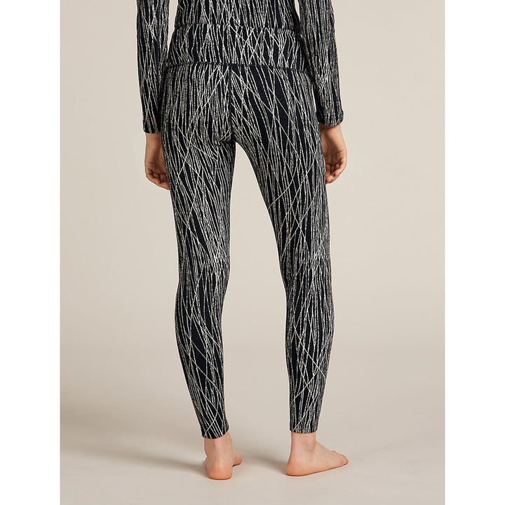 Icebreaker Women's Merino 260 Tech Vertex High Rise Thermal Leggings Delta Lines