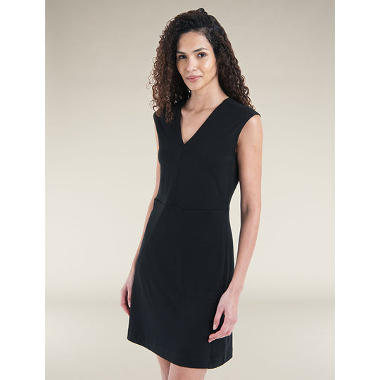 Icebreaker Robe Merino 200 Granary sans manches à col en V pour femme