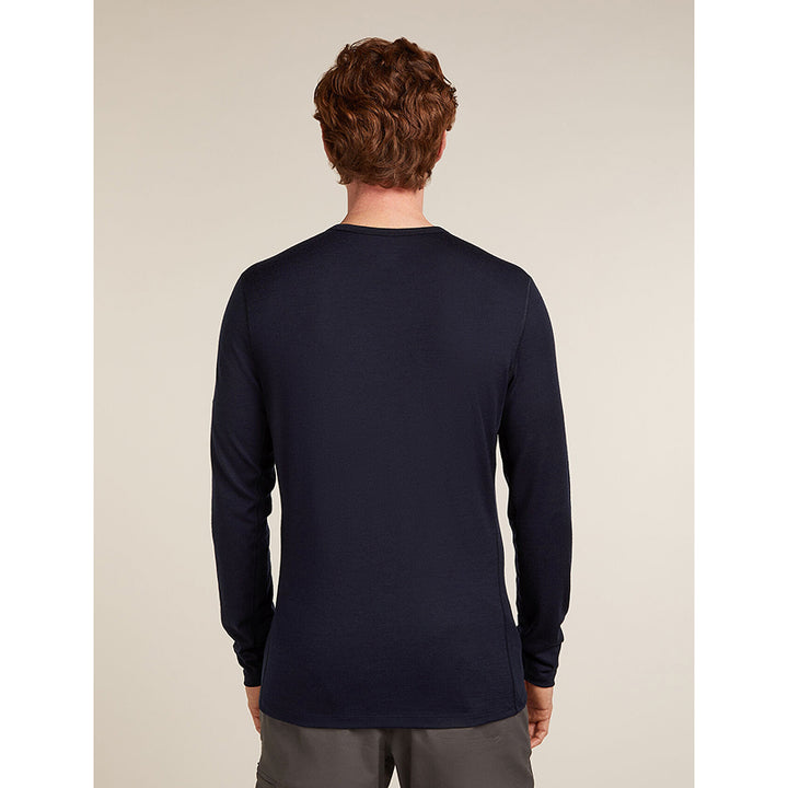 Icebreaker Men's Merino 200 Oasis Long Sleeve Crew Thermal Top Elevation Line