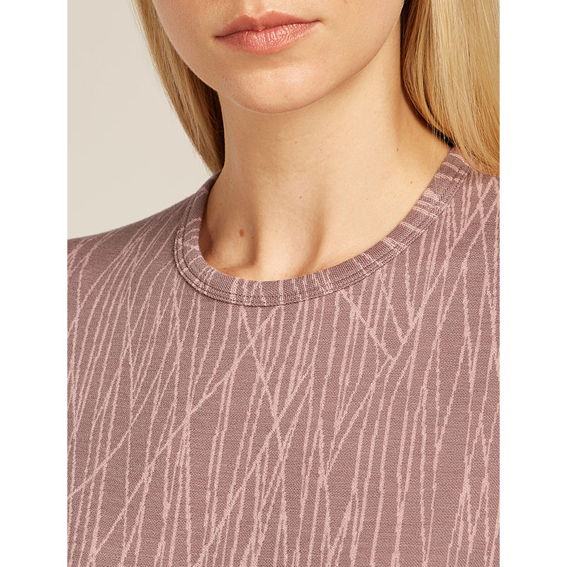 Icebreaker Women's Merino 260 Tech Vertex Long Sleeve Crew Thermal Top Delta Lines