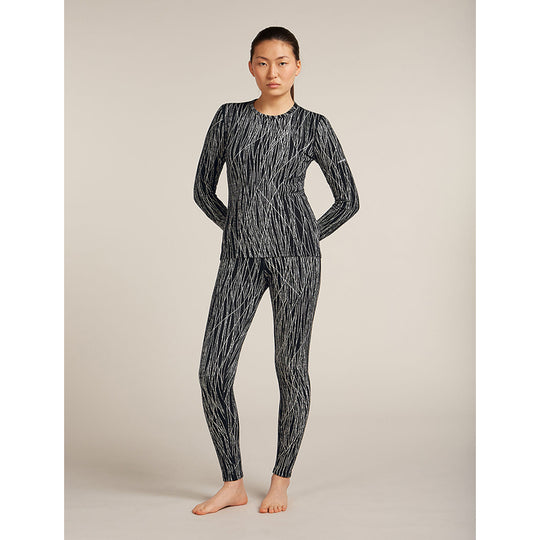 Haut thermique à manches longues Icebreaker Merino 260 Tech Vertex pour femme, Delta Lines