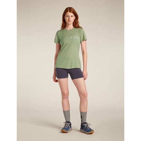 T-shirt Icebreaker Women Merino 150 Tech Lite SS Single Line Camp