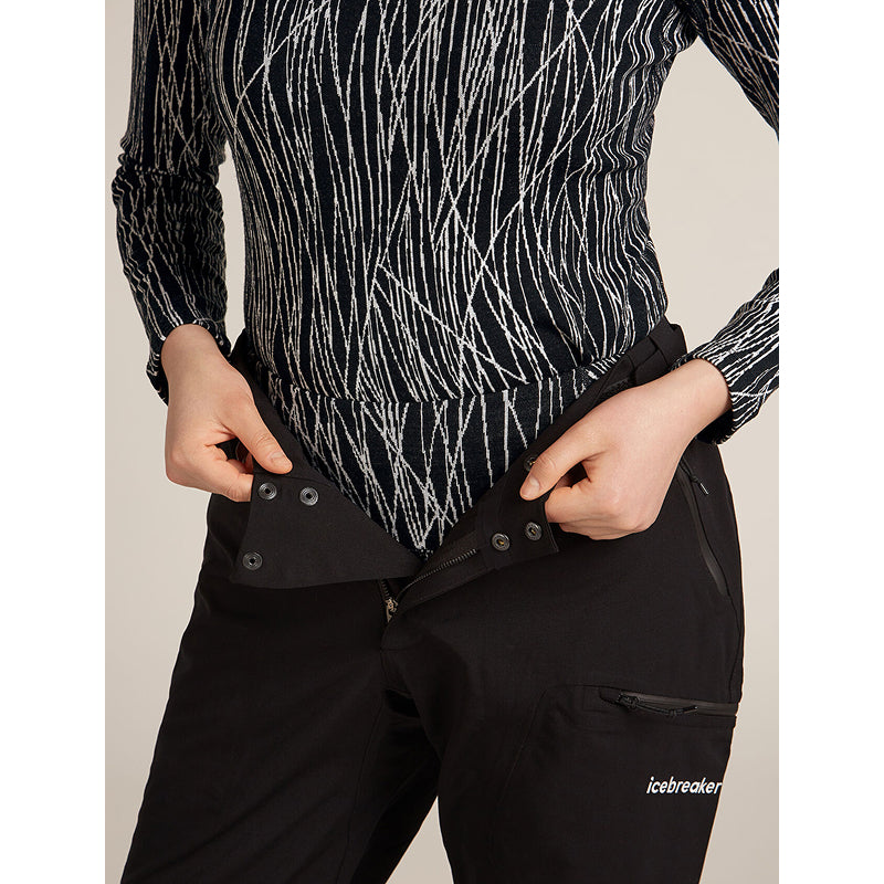 Icebreaker Women's Merino 260 Tech Vertex High Rise Thermal Leggings Delta Lines